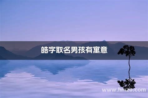 皓意思名字|皓字取名男孩有寓意(250个)